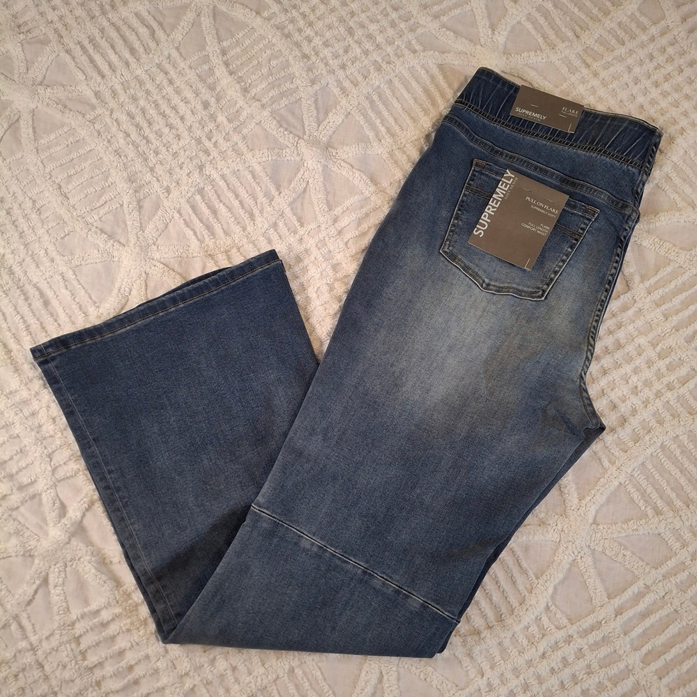 Soft Surroundings Large Supreme Soft Pull On Flar… - image 1